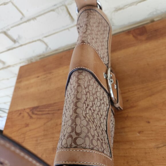 Vintage Coach Soho Signature C's Brown Shoulder Bag - Picture 7 of 15